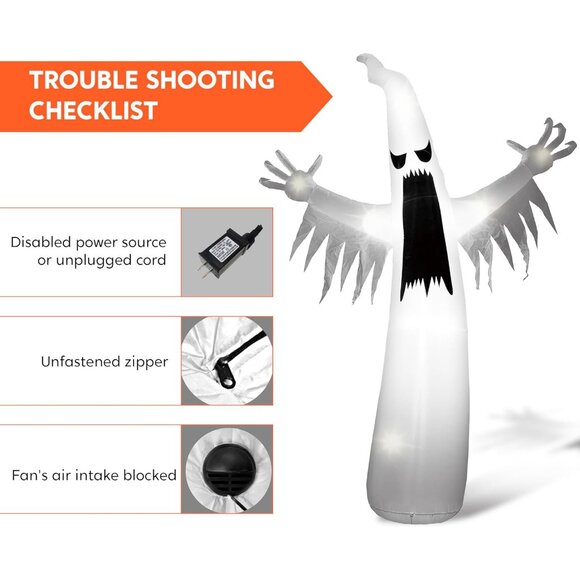 Joiedomi 12 FT Halloween Inflatables Outdoor Decorations with LEDs for Outside - Picture 9 of 9